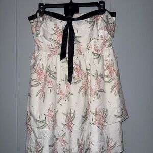 Floral Strapless Dress